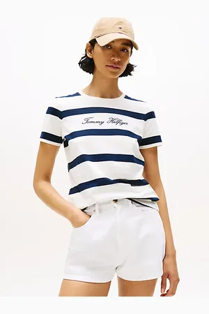 Tommy Hilfiger Logo Embroidery Crew Neck T-Shirt