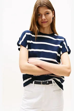 Tommy Hilfiger Gold Button Crew Neck T-Shirt