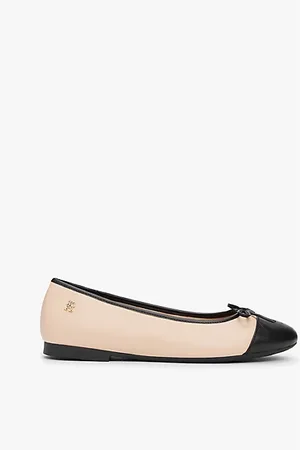 Tommy Hilfiger Leather Toe Cap Ballerinas