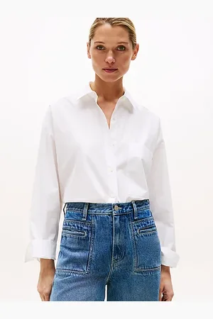 Tommy Hilfiger Oversized Fit Adjustable Cuffs Poplin Shirt
