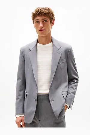 Tommy Hilfiger Twill Single Breasted Blazer With Wool