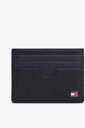 Tommy Hilfiger Enamel Flag Leather Credit Card Holder