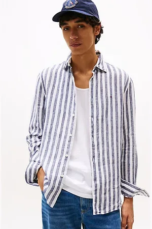 Tommy Hilfiger Regular Fit Stripe Linen Shirt
