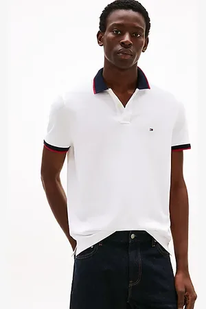 Tommy Hilfiger Contrast Knit Collar Polo Shirt