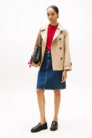 Tommy Hilfiger Mid Rise Denim Straight Skirt
