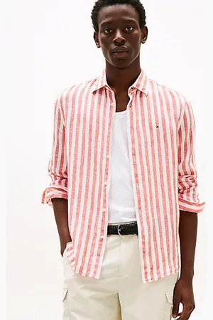Tommy Hilfiger Regular Fit Stripe Linen Shirt