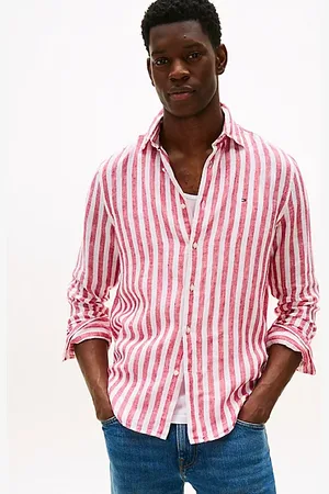 Tommy Hilfiger Regular Fit Stripe Linen Shirt