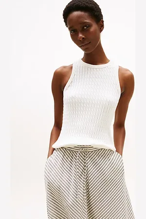 Tommy Hilfiger Cable Knit Sleeveless Slim Jumper