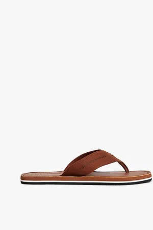 Tommy Hilfiger Logo Canvas Strap Flip-Flops