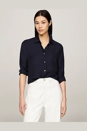 Tommy Hilfiger Gold-Tone Button Relaxed Fit Shirt