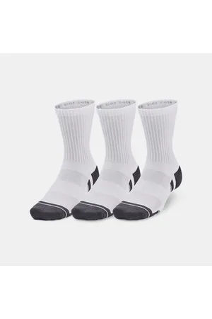 Under Armour Performance Cotton Unisex 3-Pack Mid-Crew Socks / / Pitch Gray L