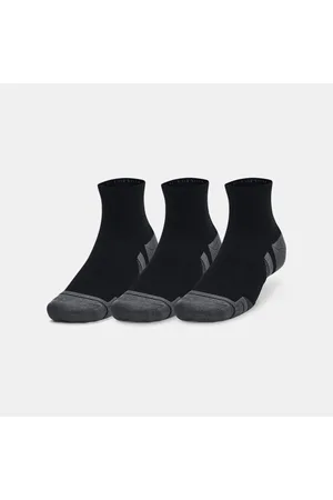 Under Armour Performance Cotton Unisex 3-Pack Qrter Socks / / Pitch Gray L