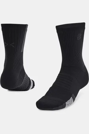 Under Armour Curry ArmourDry™ Playmaker Unisex Mid-Crew Socks / Anthracite / L