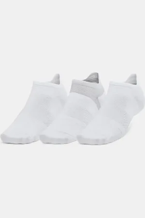 Under Armour ArmourDry® Run Lite Unisex 3-Pack No Show Tab Socks / / Reflective L