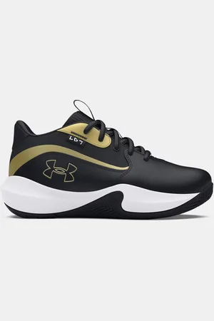 Under Armour Lockdown 7 Pre-School Basketball Shoes / / Metallic Gold 32