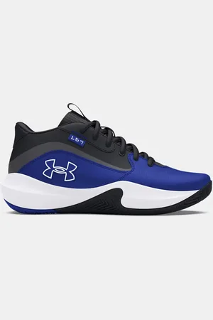 Under Armour Lockdown 7 Grade School Basketball Shoes Team Royal / Black / White 35.5