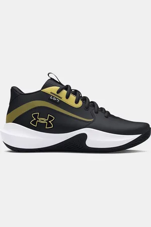 Under Armour Lockdown 7 Grade School Basketball Shoes / / Metallic Gold 35.5
