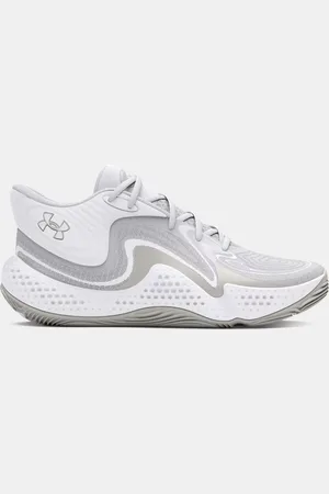 Under Armour Spawn 6 Mid Unisex Basketball Shoes / Distant Gray / Clay 44.5