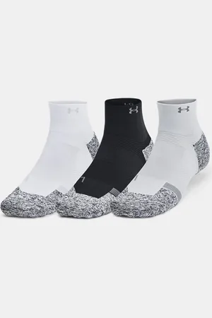 Under Armour ArmourDry® Pro Unisex 3-Pack Qrter Socks / White / Castlerock L