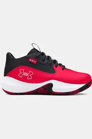 Under Armour Lockdown 7 Pre-School Basketball Shoes / Black / White 32