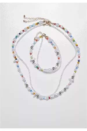 Urban classics Various Pearl Layering Necklace and Anklet Set