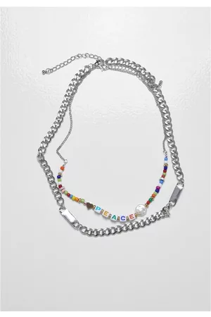 Urban classics Mænd Halskæder - Peace Bead Layering Necklace 2-Pack
