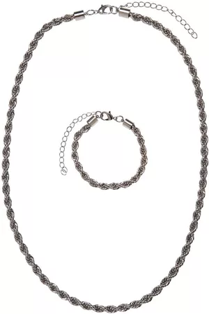 Urban classics Mænd Armbånd - Charon Intertwine Necklace And Bracelet Set one size