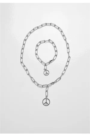 Urban classics Mænd Halskæder - Y Chain Peace Pendant Necklace And Bracelet one size