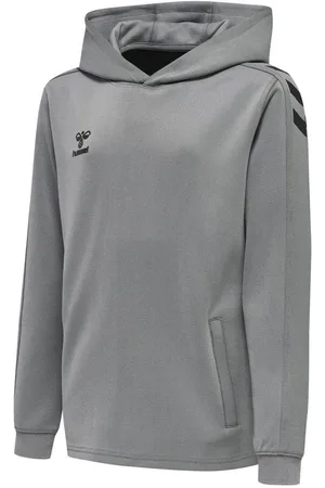 Hummel Hættetrøje Core XK Poly - Grå/Sort Børn