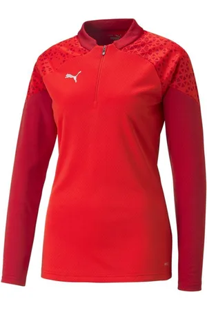 PUMA TeamCUP Training 1/4 Zip Top Wmn Red