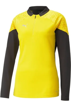 PUMA TeamCUP Training 1/4 Zip Top Wmn Cyber Yellow-Black