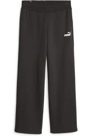 PUMA ESS+ Straight Leg Small Logo Pants FL Black