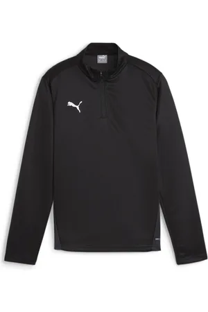 PUMA Træningstrøje teamGOAL 1/4 Lynlås - Sort/Hvid/Grå Børn