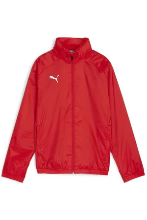 PUMA Jakke teamGOAL All Weather - Rød/Hvid Børn