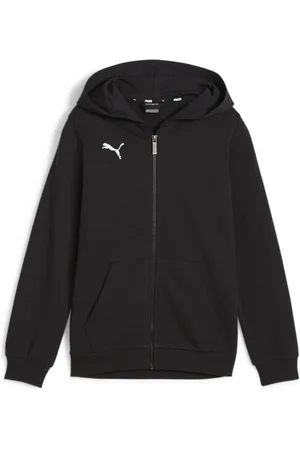 PUMA Hættetrøje teamGOAL Casuals Full Zip - Sort/Hvid Børn