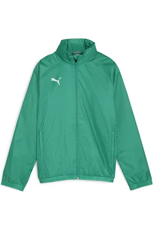 PUMA Jakke teamGOAL All Weather - Grøn/Hvid Børn