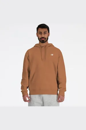 New Balance Hættetrøje Small Logo French Terry - Brun