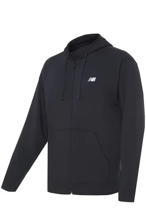 New Balance Hættetrøje French Terry Full Zip - Sort