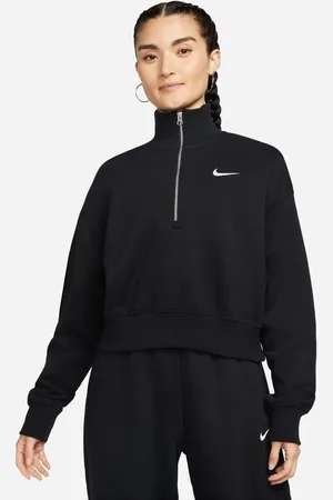 Nike Sweatshirt NSW Phoenix Fleece - Sort/Hvid Kvinde