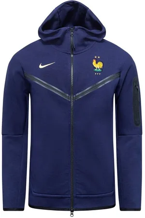 Nike Frankrig Hættetrøje NSW Tech Fleece FZ - Blå/Guld