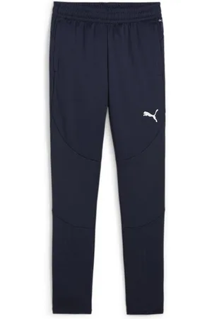 PUMA Træningsbukser teamFINAL - Navy/Sølv Børn