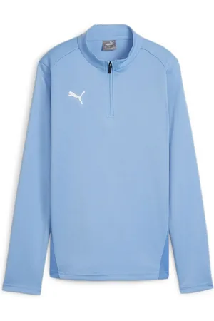 PUMA TeamGOAL Training 1/4 Zip Top Wmn Team Light Blue- White-Clear Sea