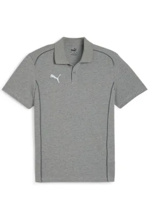 PUMA TeamFINAL Casuals Polo Medium Gray Heather- Silver