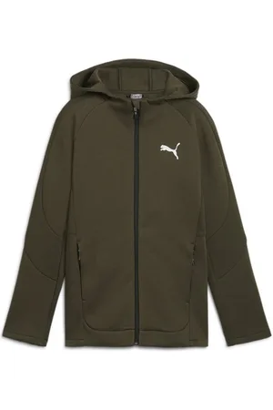 PUMA Hættetrøje Evostripe Full Zip - Grøn Børn