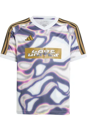 adidas Trænings T-Shirt Tiro Pride - Hvid/Blå/Lilla/Pink Børn