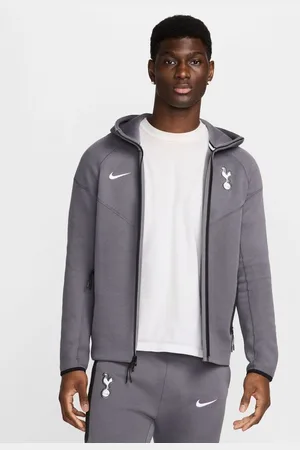Nike Tottenham Hættetrøje NSW Tech Fleece Windrunner - Grå/Hvid