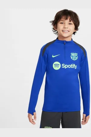 Nike Barcelona Træningstrøje Dri-FIT Strike Drill 3. - Blå/Grå/Grøn Børn