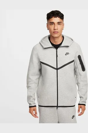Nike Hættetrøje Tech Fleece 24 FZ Windrunner - Grå/Sort