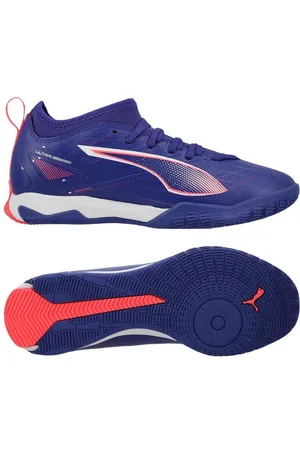 PUMA Ultra 5 Match IT + Mid Formula - Lilla/Hvid/Pink Børn