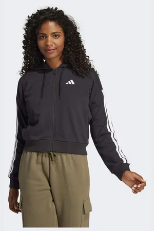 adidas Essentials 3-Stripes French Terry Full-Zip Hoodie